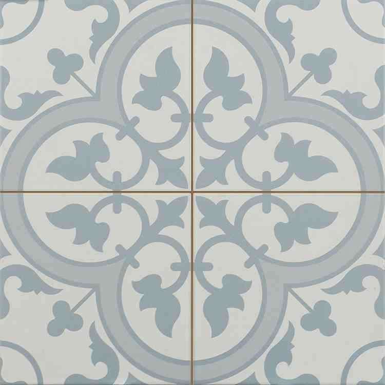 Керамогранит Etili Seramik Ledbury Powder Blue Pre-Cut, цвет белый голубой, поверхность матовая, квадрат, 450x450