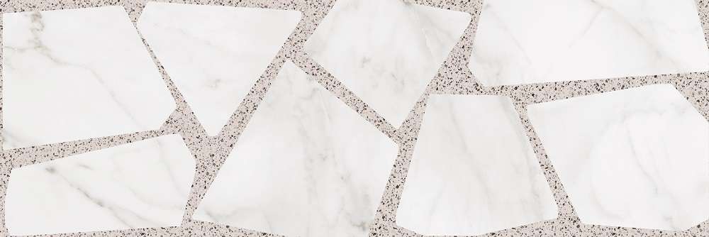 Керамическая плитка Керамин Канцоне 1Д, цвет белый бежевый, поверхность сатинированная, прямоугольник, 300x900