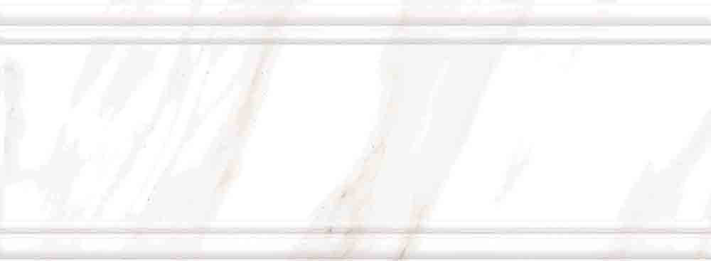 Бордюры Axima Луизиана Бордюр В, цвет белый, поверхность глянцевая, прямоугольник, 100x300
