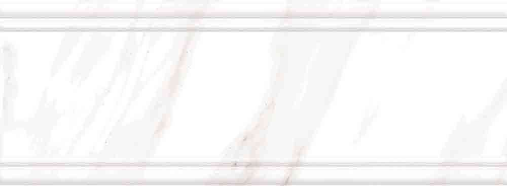 Бордюры Axima Луизиана Бордюр В, цвет белый, поверхность глянцевая, прямоугольник, 100x300