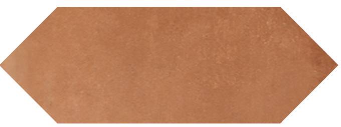 Керамогранит Cerdomus Crete Prisma Terracotta 88667, цвет терракотовый, поверхность матовая, шестиугольник, 98x293