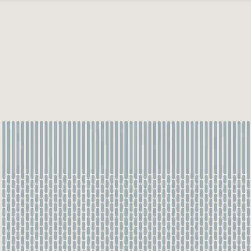Керамогранит Mutina Tape Grainy Half Blue Reta25, цвет белый синий, поверхность матовая рельефная, квадрат, 205x205