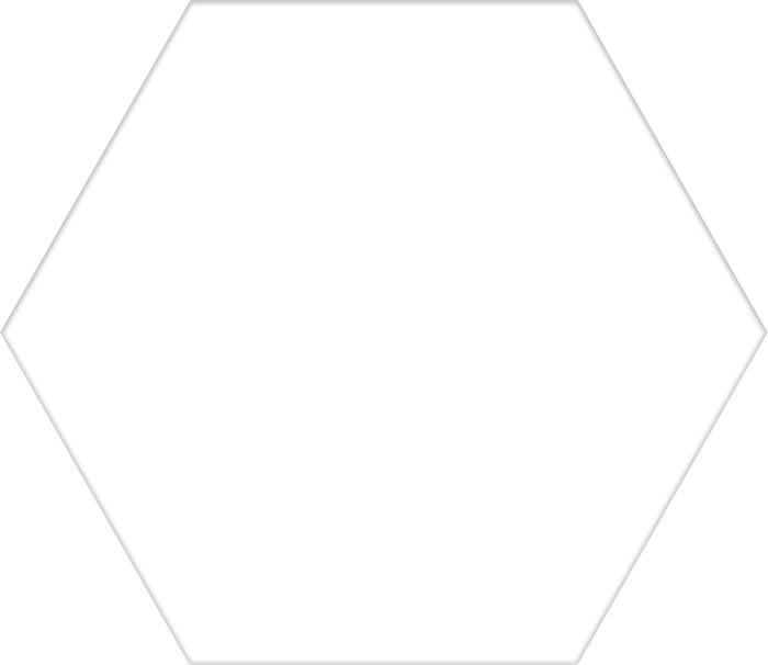 Керамогранит Codicer Basic Hex 25 White, цвет белый, поверхность матовая, прямоугольник, 250x220