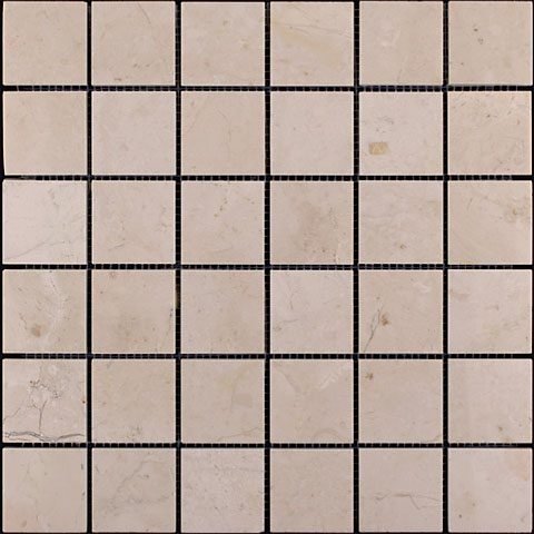 Мозаика Natural Mosaic Adriatica Crema Marfil Extra (4,8X4,8) 7M030-48P, цвет бежевый, поверхность полированная, квадрат, 305x305