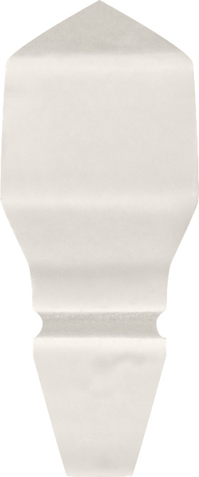 Спецэлементы Grazia Shades Of Art Angolo Finale Alabaster FISA1, цвет белый, поверхность матовая, прямоугольник, 20x70