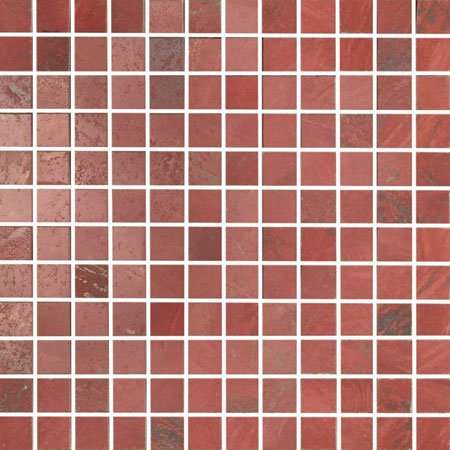 Мозаика Brennero Golden Eye Mosaico Corallo, цвет красный, поверхность лаппатированная, квадрат, 300x300