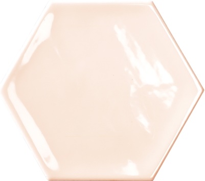 Керамическая плитка Bestile Bondi Hexagon Pink, цвет розовый, поверхность матовая, шестиугольник, 110x125