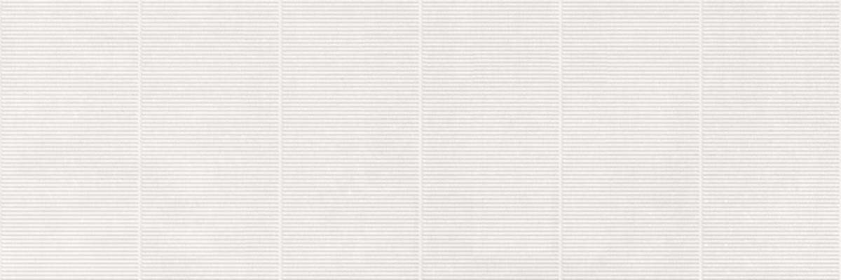 Керамическая плитка Azuvi Terra Rib White, цвет белый, поверхность матовая рельефная, прямоугольник, 300x900