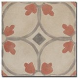 Керамическая плитка Arkadia Novecento Fiore Rosso, цвет розовый, поверхность матовая, квадрат, 200x200