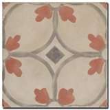 Керамическая плитка Arkadia Novecento Fiore Rosso, цвет розовый, поверхность матовая, квадрат, 200x200