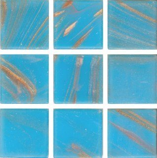 Мозаика Irida Fantasy И10.14(5), цвет голубой, поверхность глянцевая, квадрат, 318x318