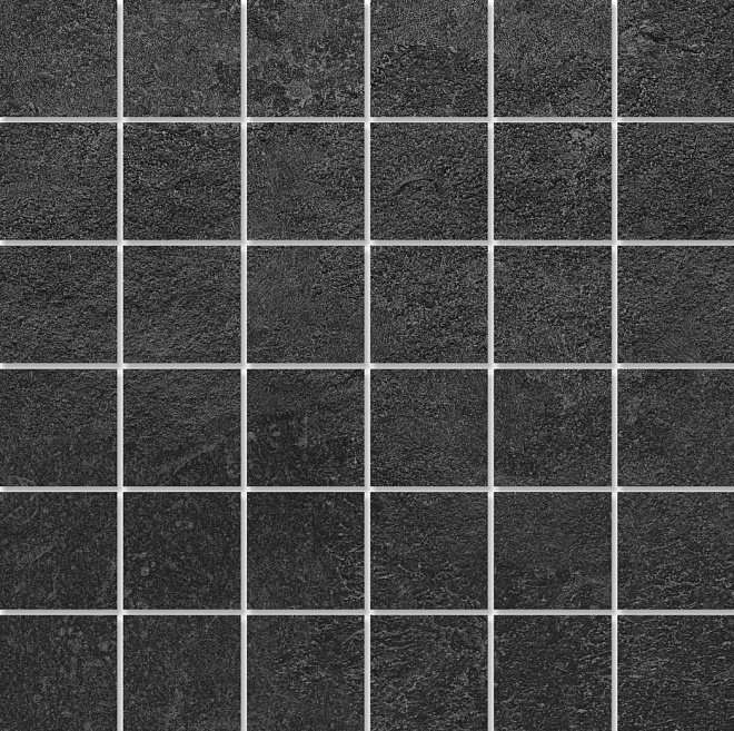 Мозаика Kerama Marazzi Декор Про Стоун черный мозаичный DD200720\MM, цвет чёрный, поверхность матовая, квадрат, 300x300