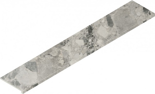 Ступени Italon Continuum Stone Grey Scalino Angolare SX 620070002363, цвет серый, поверхность матовая, прямоугольник, 330x1600