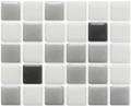 Мозаика Irida Caramel Sherbet на сетке, цвет серый, поверхность глянцевая, квадрат, 322x322