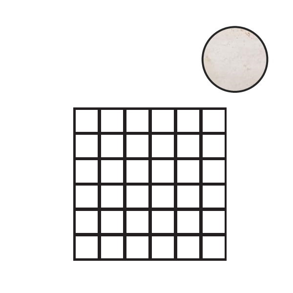 Мозаика Flaviker Rebel Mos. White Rett 0004492, цвет белый, поверхность матовая, квадрат, 300x300