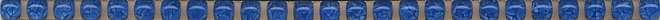 Бордюры Kerama Marazzi Карандаш Бисер синий POD012, цвет синий, поверхность лаппатированная, прямоугольник, 6x200