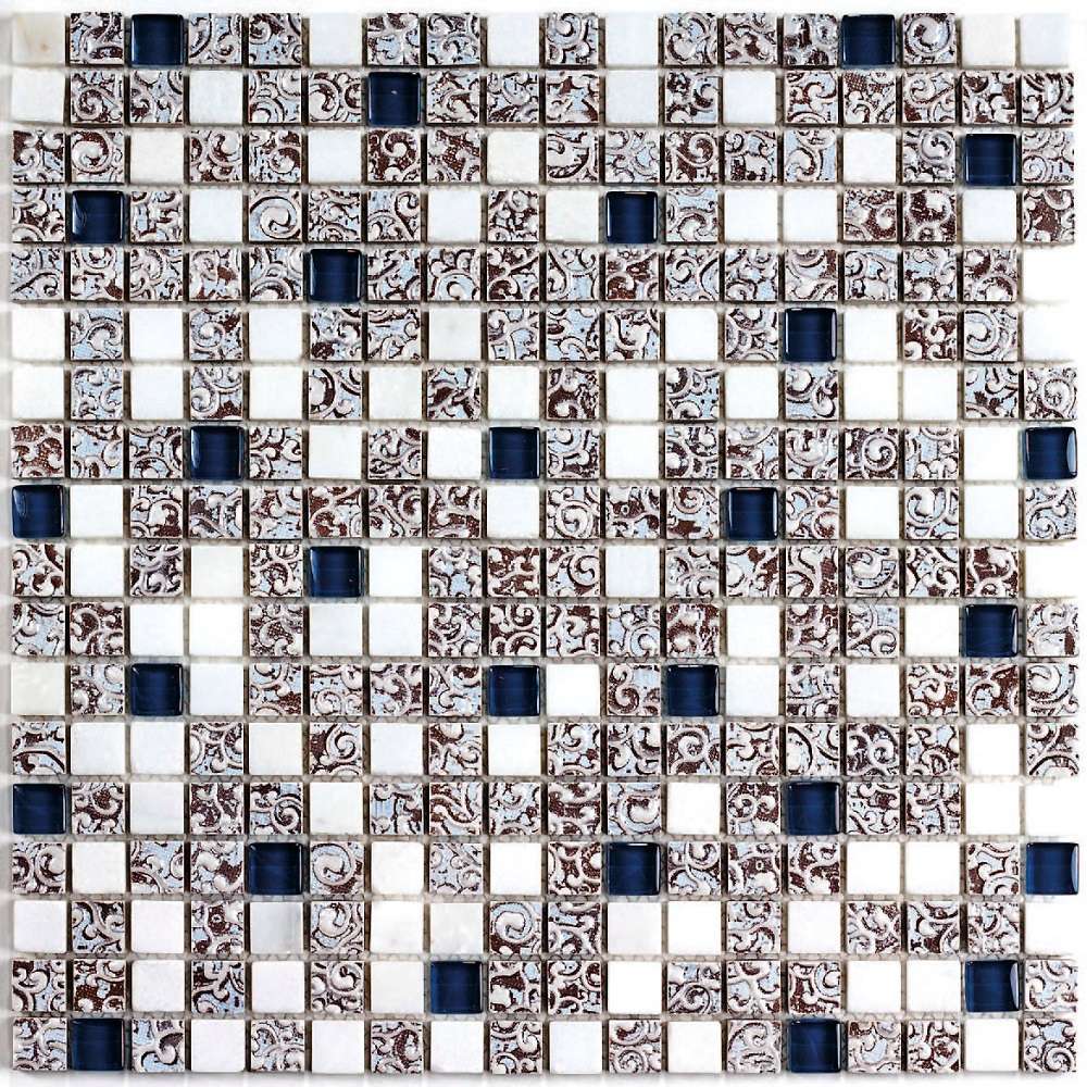 Мозаика Bonaparte Bonaparte Dreams Blue, цвет разноцветный, поверхность глянцевая, квадрат, 300x300