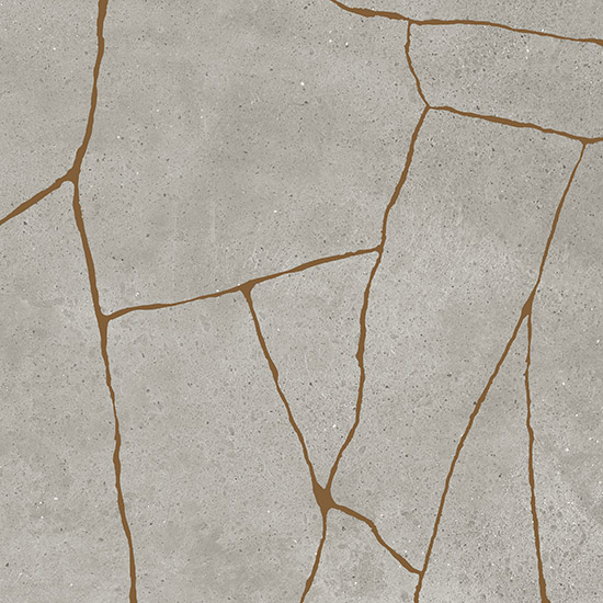 Керамогранит Fioranese Kintsugi Hibi Fog, цвет серый, поверхность натуральная, квадрат, 600x600