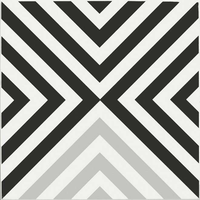 Декоративные элементы Kerama Marazzi Декор Ателье NT\A250\5009, цвет чёрно-белый, поверхность матовая, квадрат, 200x200