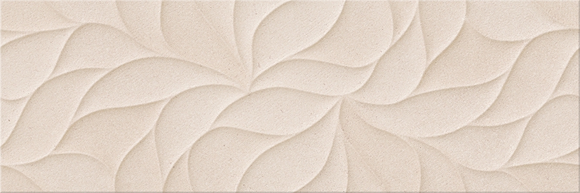 Керамическая плитка Eletto Ceramica Odense Crema Fiordo, цвет бежевый, поверхность матовая рельефная, прямоугольник, 242x700