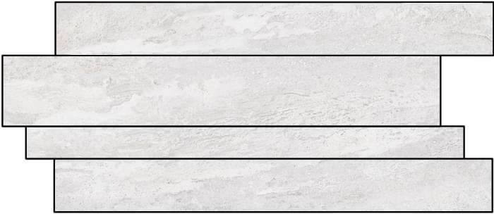 Мозаика Monocibec Dolomite White Murett Mos 92922, цвет белый, поверхность матовая, прямоугольник, 300x600