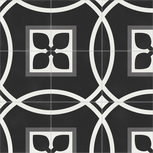 Керамогранит Aparici Vienna Secession Natural, цвет чёрно-белый, поверхность матовая, квадрат, 592x592