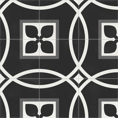 Керамогранит Aparici Vienna Secession Natural, цвет чёрно-белый, поверхность матовая, квадрат, 592x592