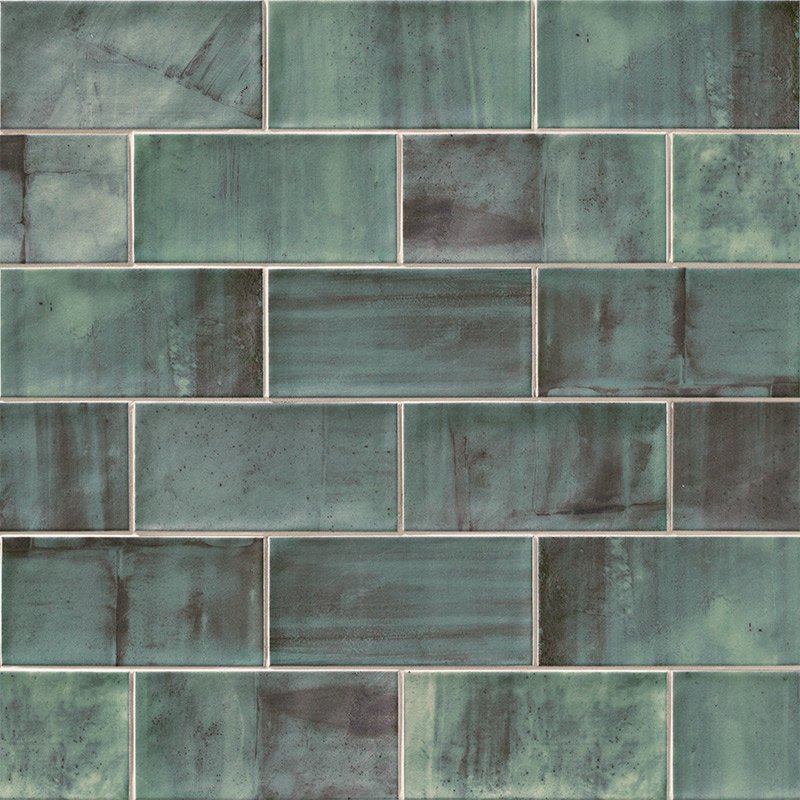 Керамическая плитка Mainzu Verona Verde, цвет зелёный, поверхность глянцевая, прямоугольник, 100x200