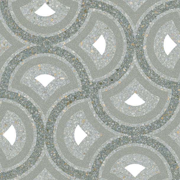 Декоративные элементы Vives Pigneto Mar, цвет серый, поверхность матовая, квадрат, 200x200