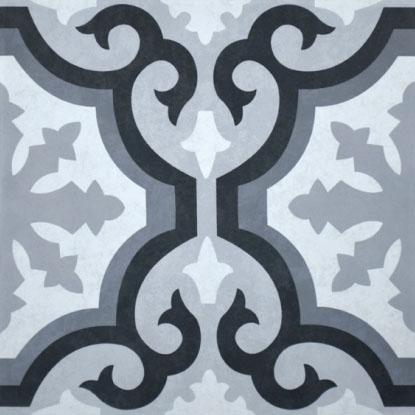 Декоративные элементы Heralgi Tempo Retro Grey, цвет серый, поверхность матовая, квадрат, 200x200