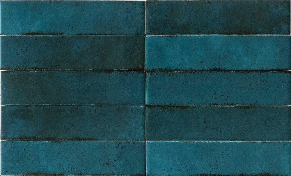 Керамическая плитка Sartoria Materici Stagno Glossy SAMAT0562G, цвет синий, поверхность глянцевая, прямоугольник, 60x250
