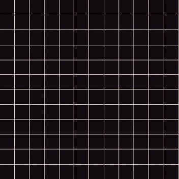 Мозаика Aparici Nordic Negro Mosaic 2,5X2,5, цвет чёрный, поверхность глянцевая, квадрат, 298x298