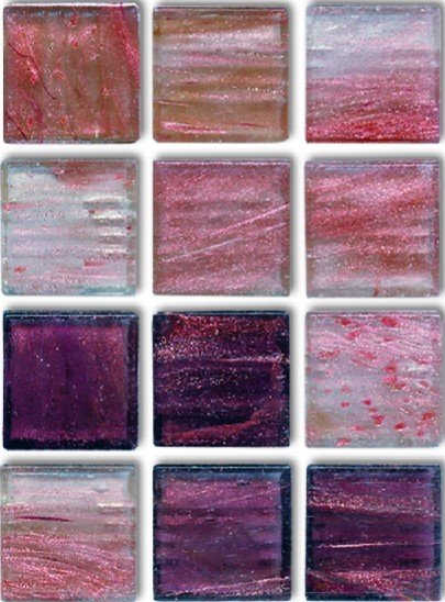 Мозаика JNJ Mosaic Интерьерные Cмеси 200x200 JC 813, цвет фиолетовый, поверхность глянцевая, квадрат, 200x200