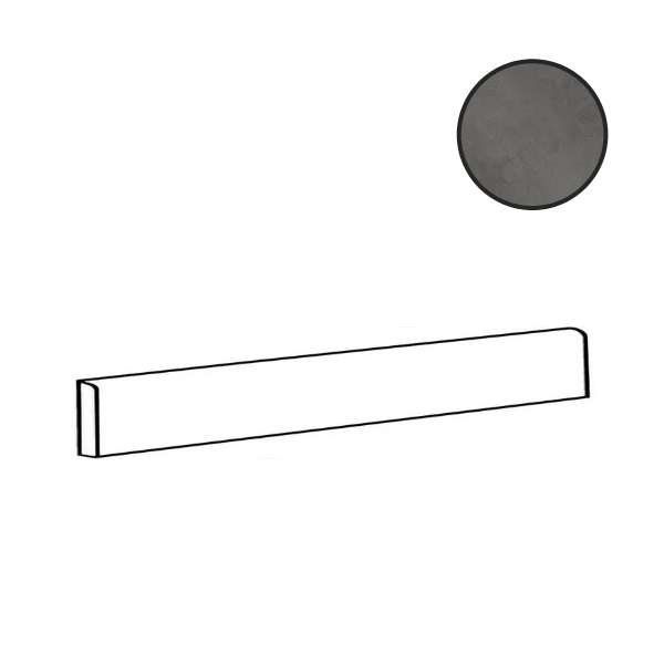 Бордюры Imola BLOX6 BT120DG, цвет серый, поверхность матовая, прямоугольник, 60x1200