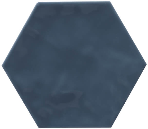 Керамическая плитка Adex Levante Hexagono Sirocco Glossy ADLE1028, цвет синий, поверхность глянцевая, шестиугольник, 108x124