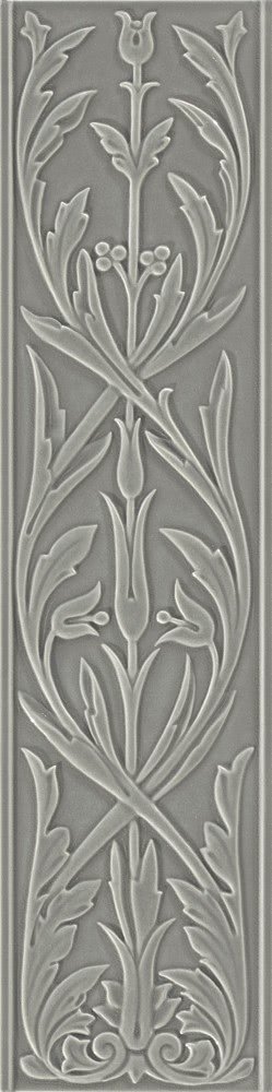 Декоративные элементы Grazia Epoque Ermitage Grey Craquele HER4, цвет серый, поверхность глянцевая, прямоугольник, 200x800