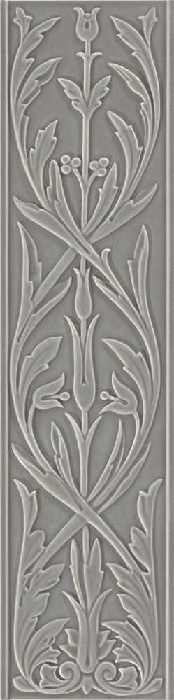 Декоративные элементы Grazia Epoque Ermitage Grey Craquele HER4, цвет серый, поверхность глянцевая, прямоугольник, 200x800