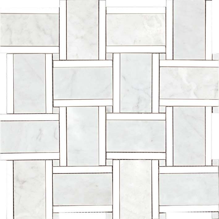 Мозаика L'Antic Colonial Essential Braid Carrara 100308761, цвет белый, поверхность матовая, квадрат, 308x308