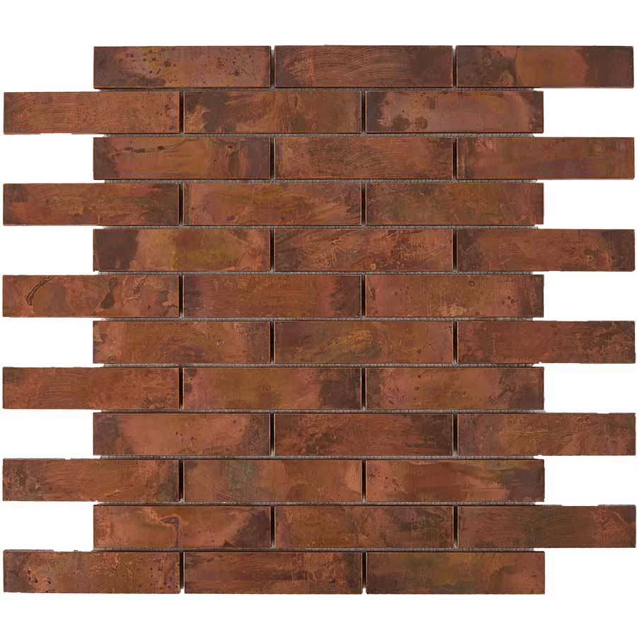 Мозаика Pixel Mosaic PIX732 Медь (98x23 мм), цвет коричневый, поверхность матовая, квадрат, 300x300