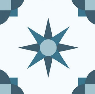 Керамогранит Heralgi Gio Elmas Cold, цвет синий, поверхность матовая, квадрат, 200x200