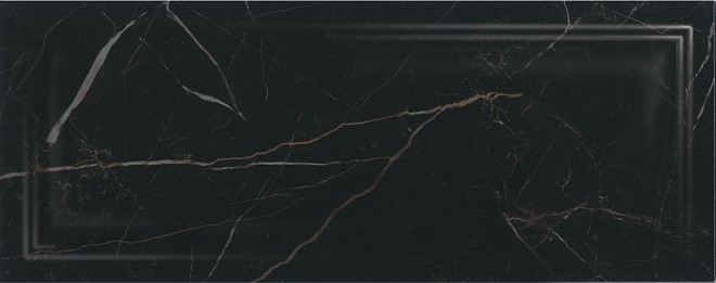 Керамическая плитка Kerama Marazzi Алькала Панель Черный 7201, цвет чёрный, поверхность глянцевая, прямоугольник, 200x500