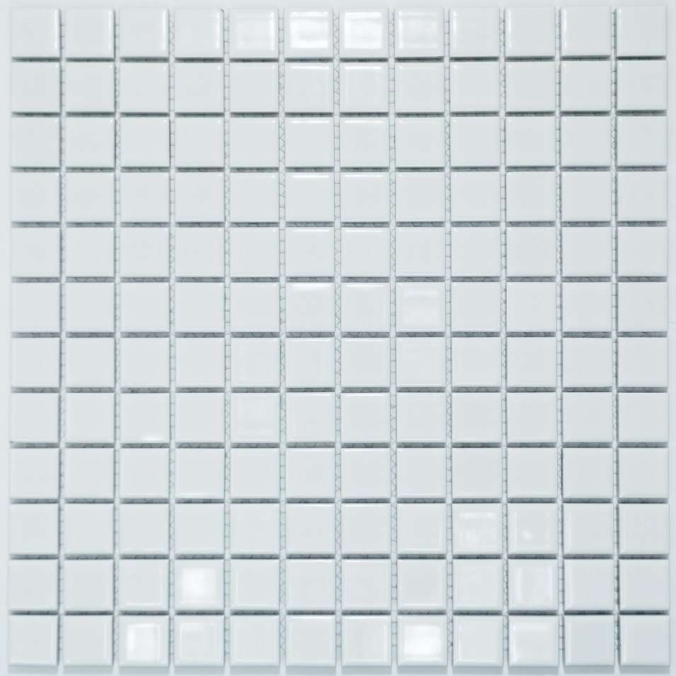 Мозаика NS Mosaic P-520, цвет белый, поверхность глянцевая, квадрат, 300x300