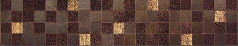 Бордюры Metropol Cirrus Tabica Chess Marron, цвет коричневый, поверхность матовая, прямоугольник, 95x500