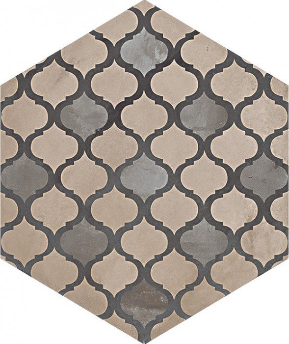 Керамогранит Marca Corona Terra Colon Esagonо Vers. F 0412, цвет серый, поверхность матовая, прямоугольник, 216x250