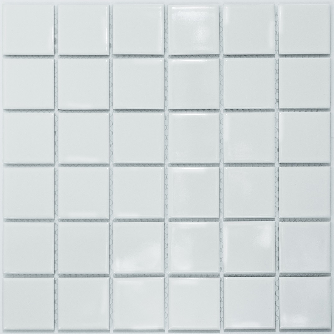 Мозаика NS Mosaic P-523, цвет белый, поверхность глянцевая, квадрат, 306x306