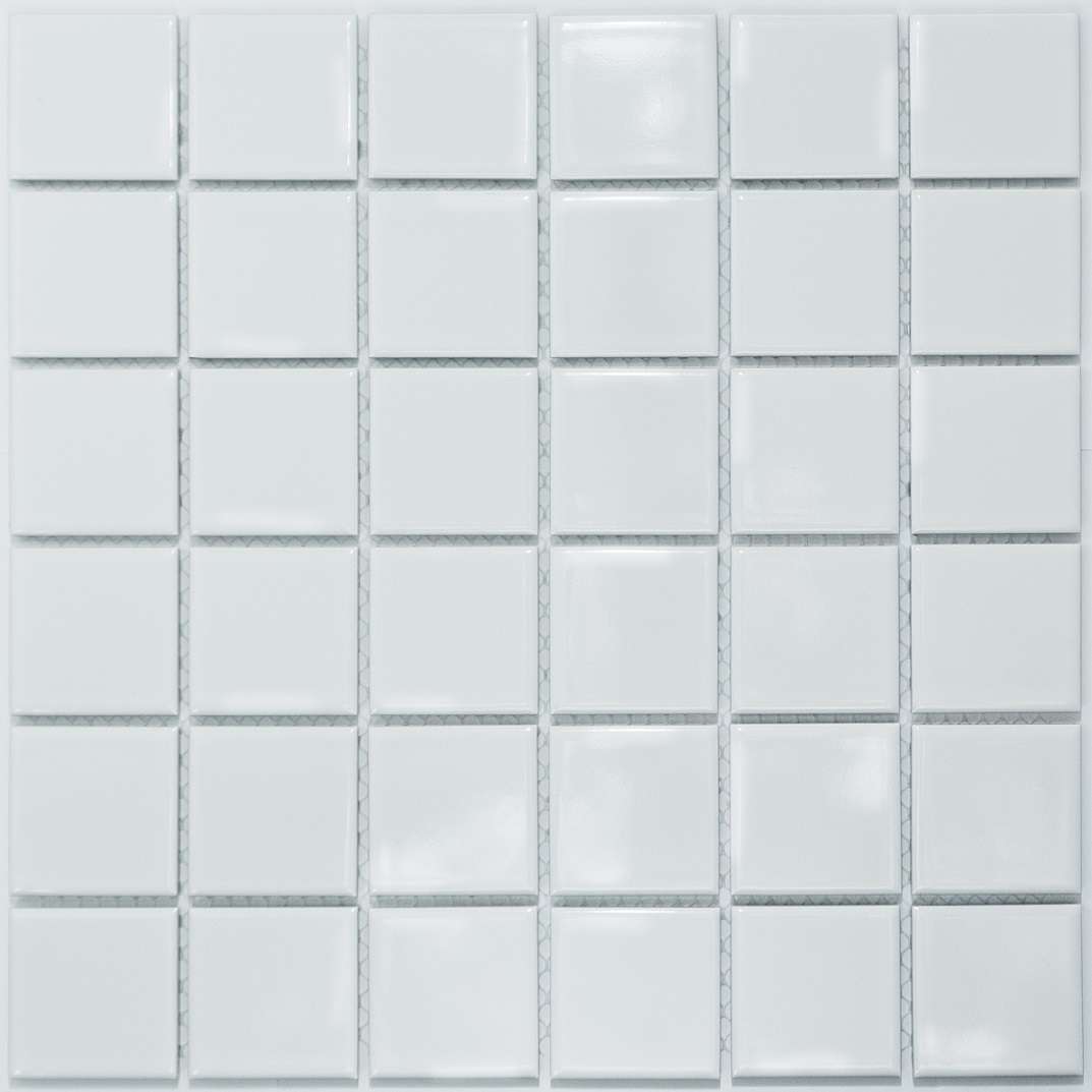 Мозаика NS Mosaic P-523, цвет белый, поверхность глянцевая, квадрат, 306x306