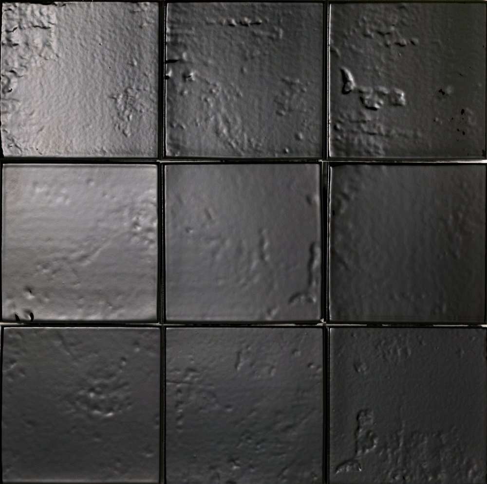 Керамическая плитка Sartoria Artigiana Nero SAARQU10G, цвет чёрный тёмный, поверхность матовая, квадрат, 110x110