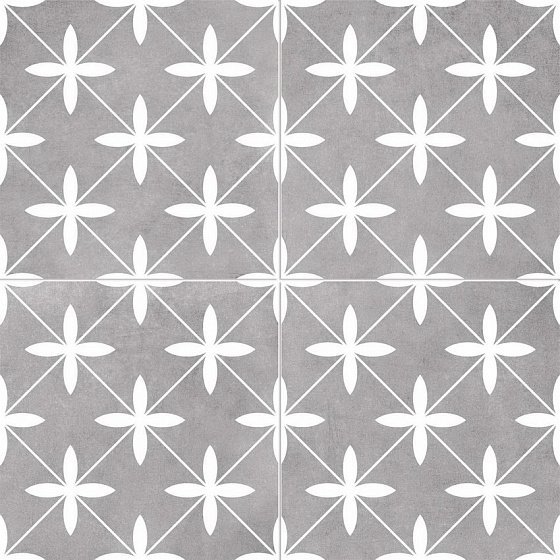 Керамогранит Dual Gres Chic Poole Grey, цвет серый, поверхность матовая, квадрат, 445x445