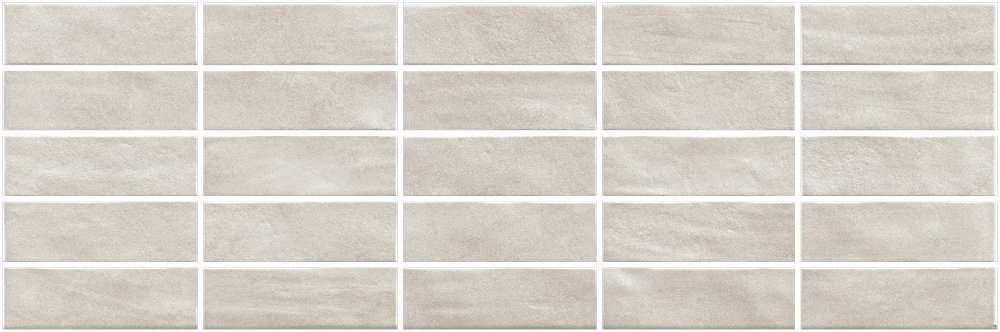 Керамическая плитка Ragno Flex Latte Struttura Brick 3D R038, цвет серый, поверхность матовая 3d (объёмная), прямоугольник, 250x760