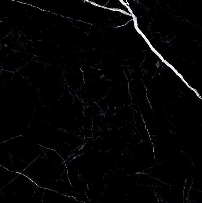 Керамогранит Laparet Nero Marquina, цвет чёрный, поверхность полированная, квадрат, 600x600